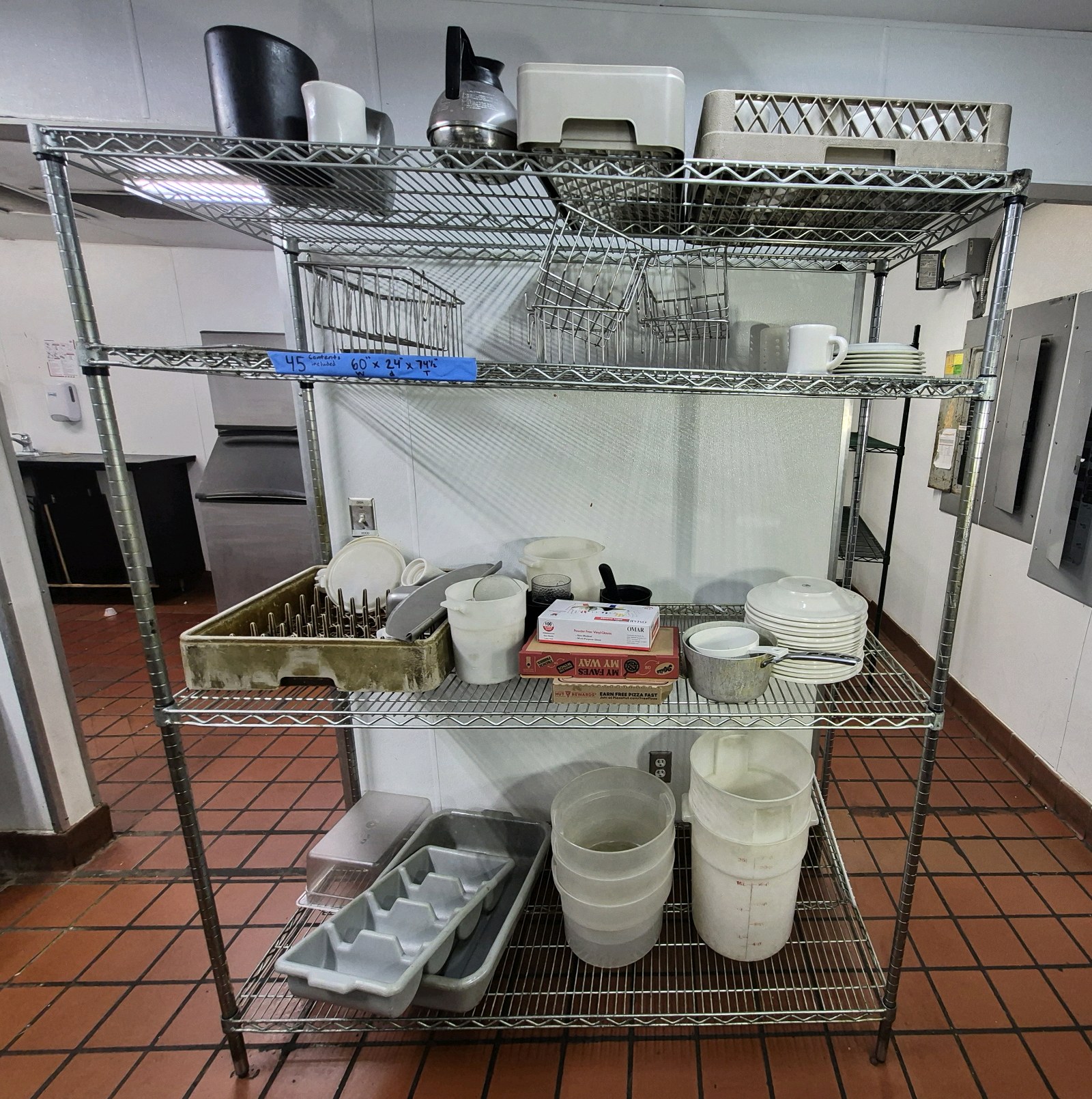 4-tier Metal Racks WContents