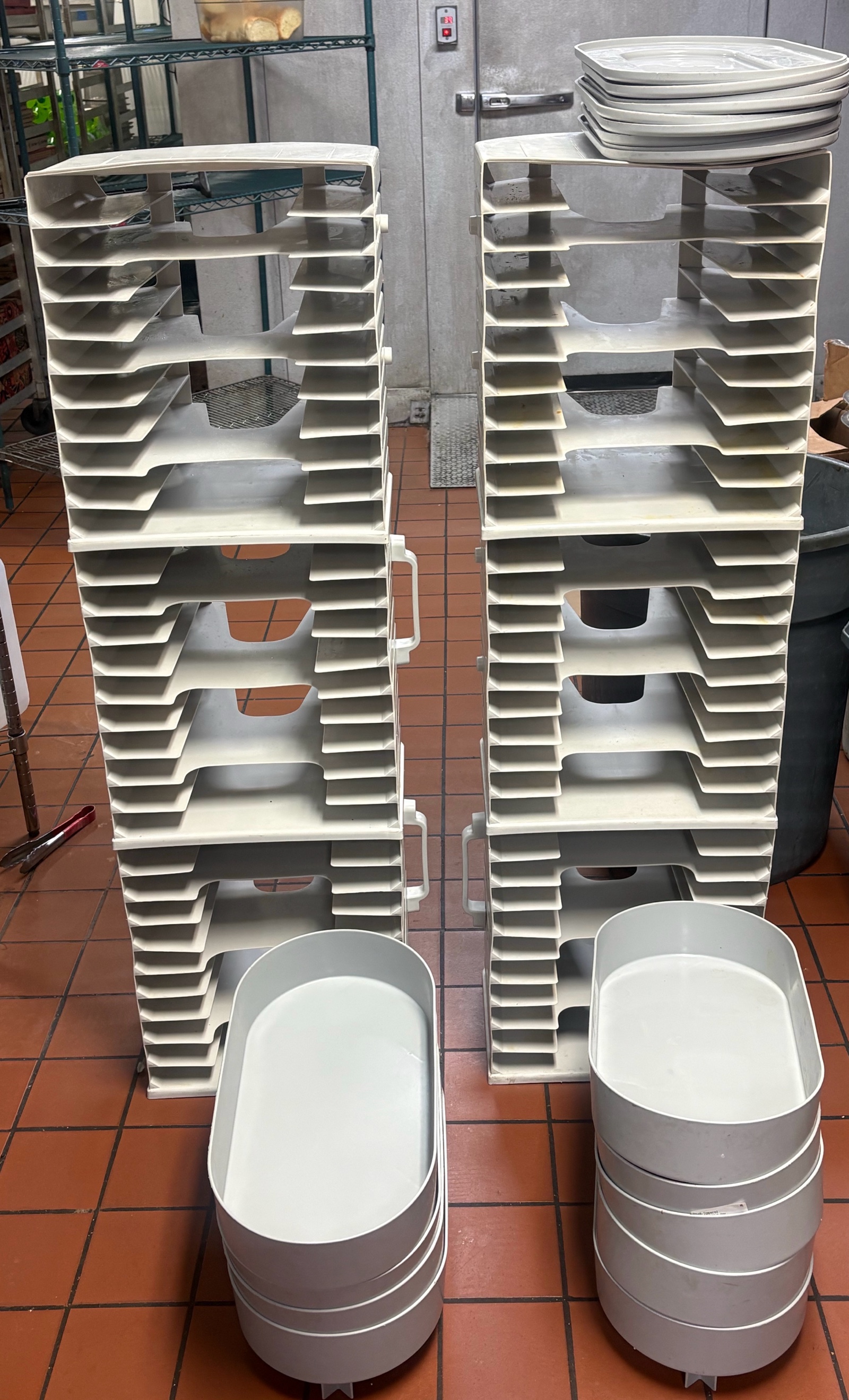 Pizza dough tray dollies dough troughs