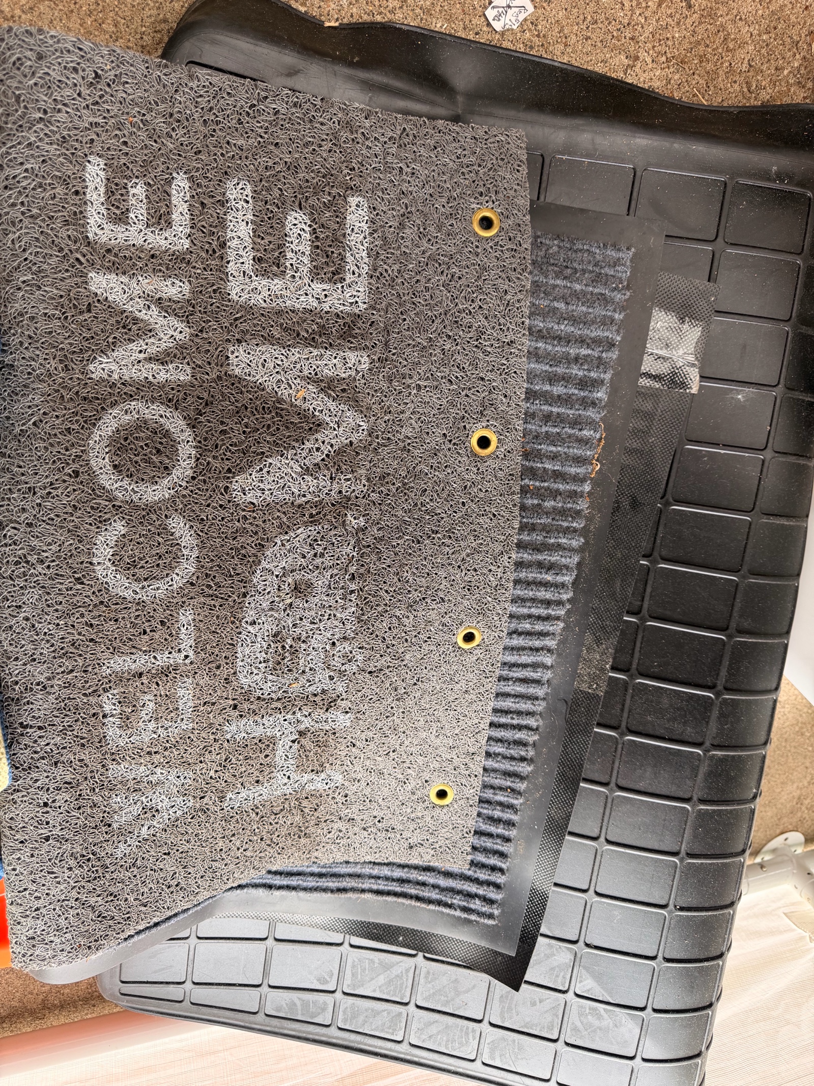 Lot of Three Heavy Duty Welcome Door Mats.