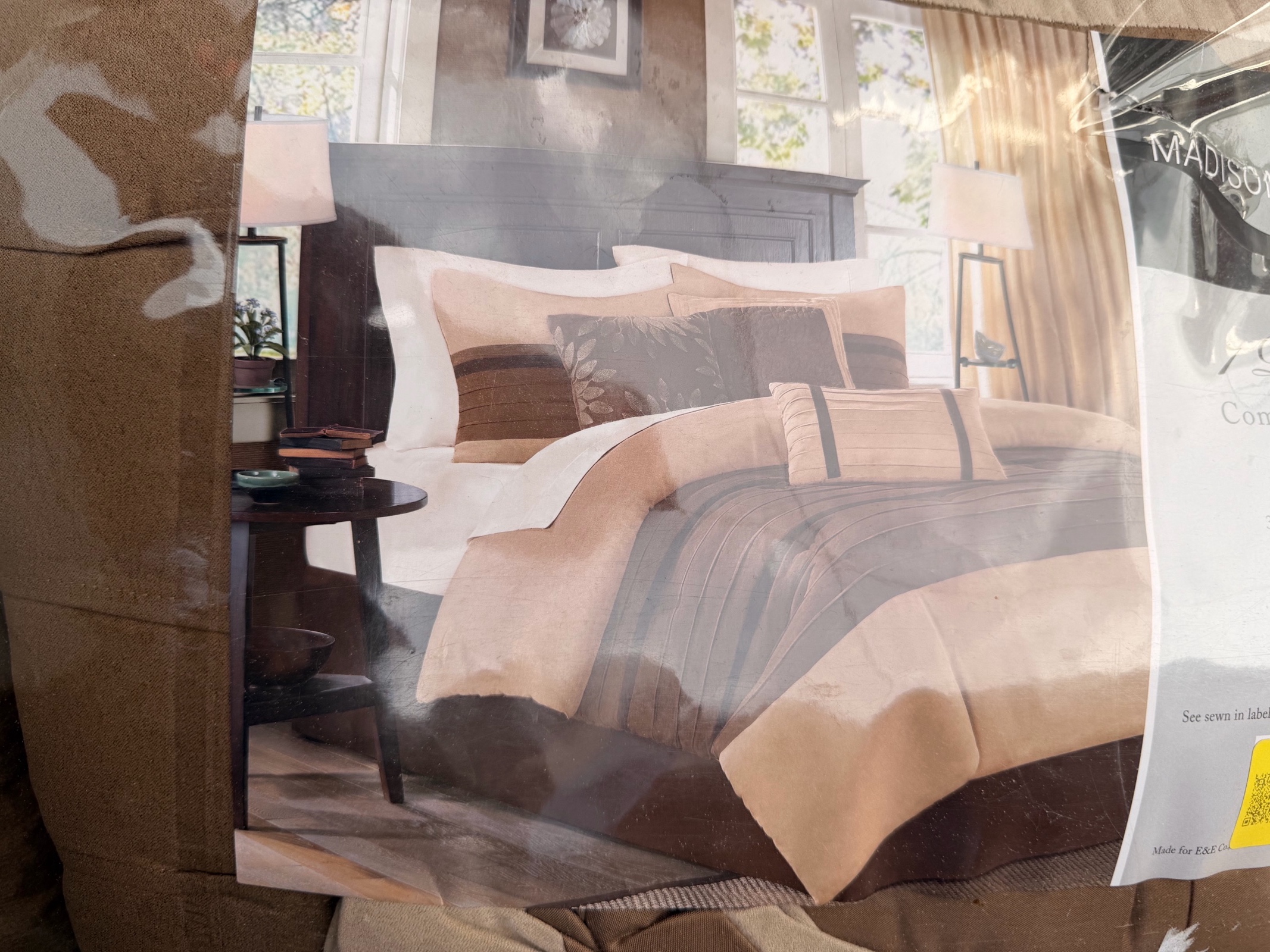 New in bag California King 7 piece bedding set