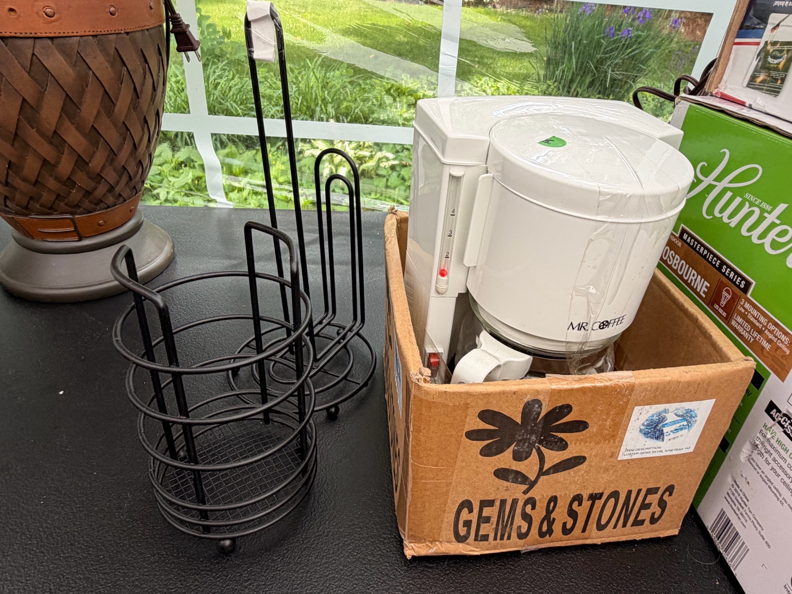 Small coffee Maker & Paper Towel Holders