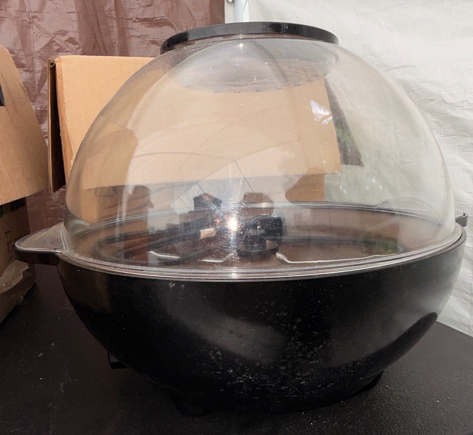 Electric Hot Air Popcorn Popper with Clear Dome Lid