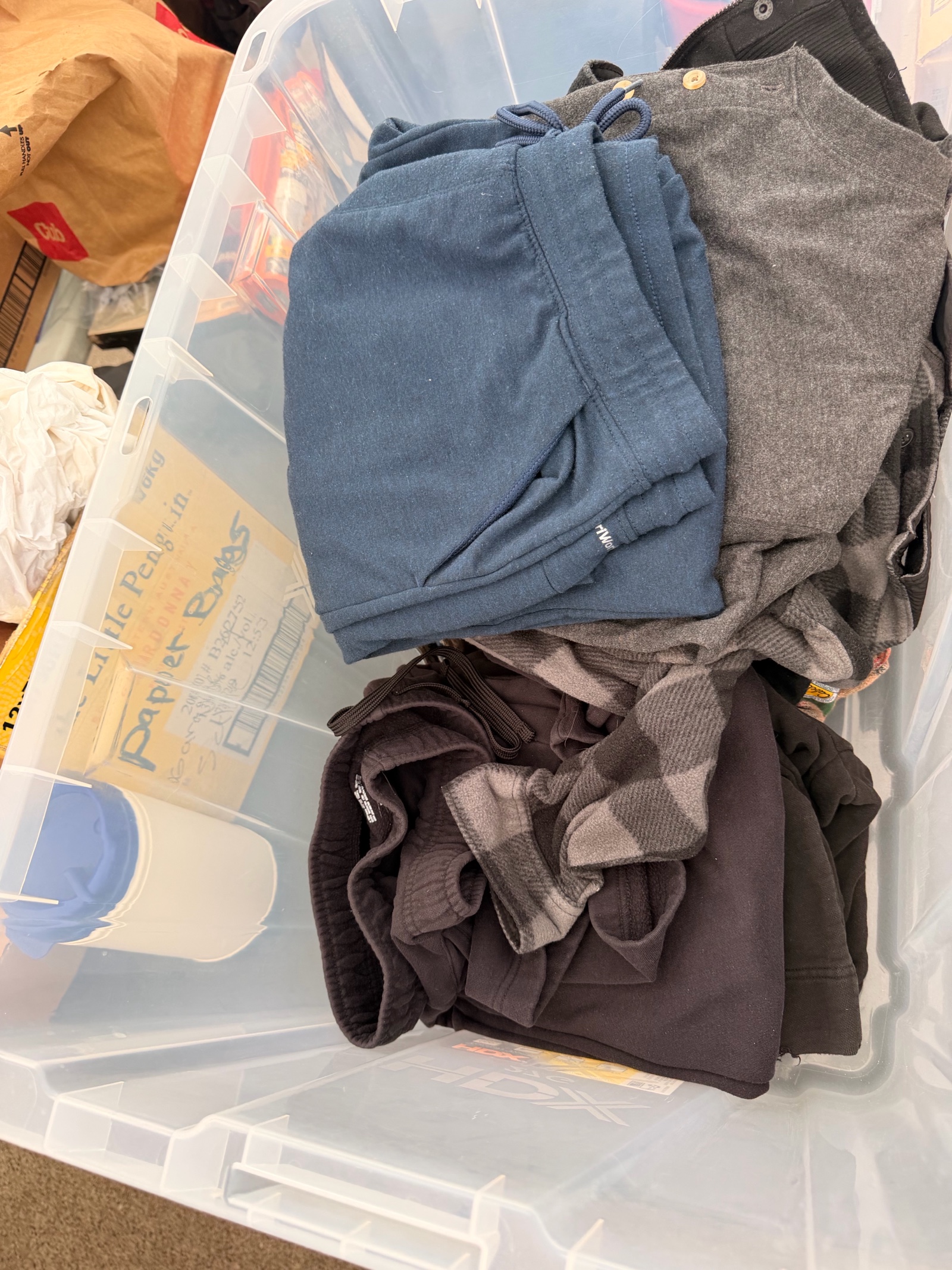 Mens Sweat Pants & Bin