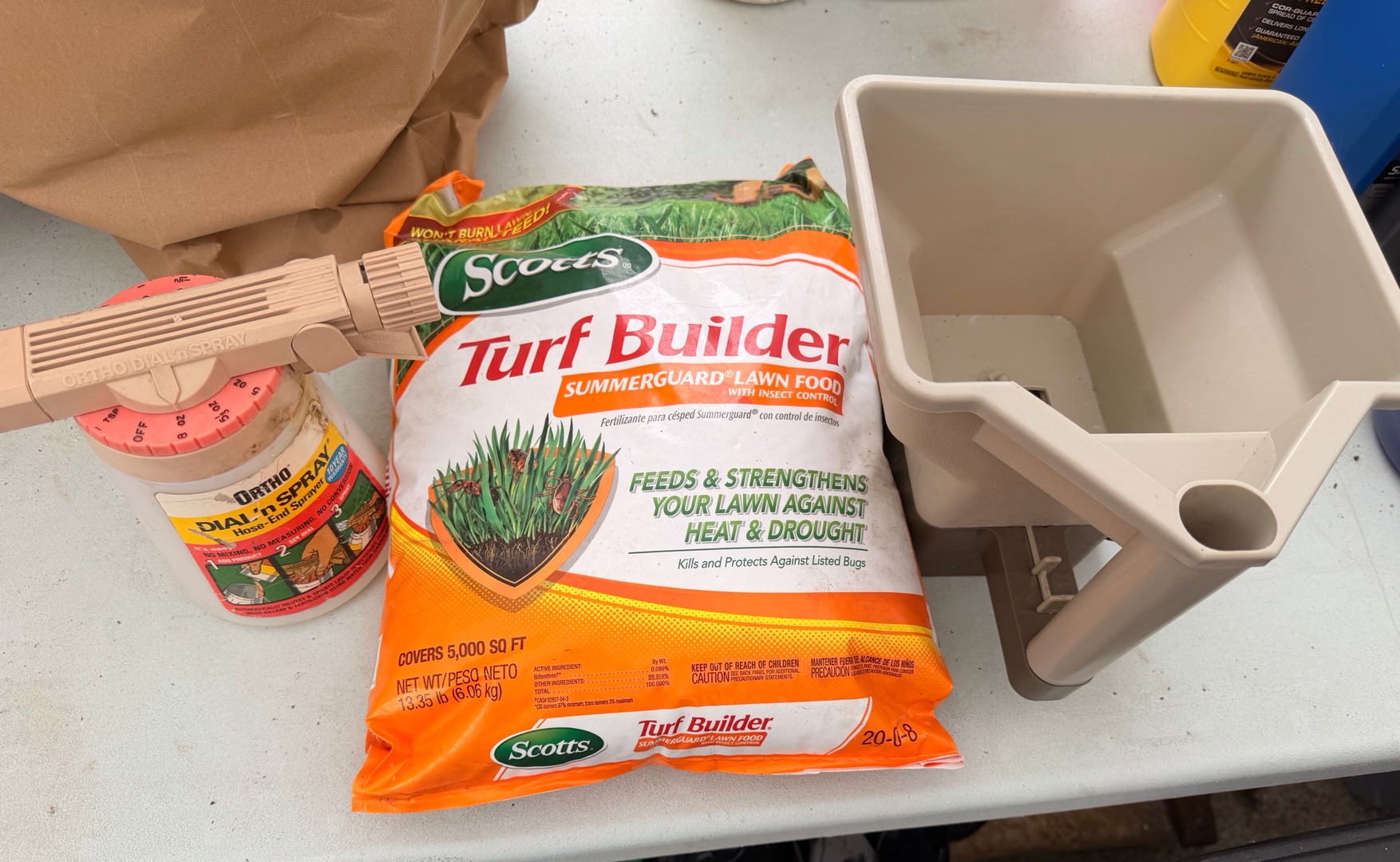 New turf builder & seeder.