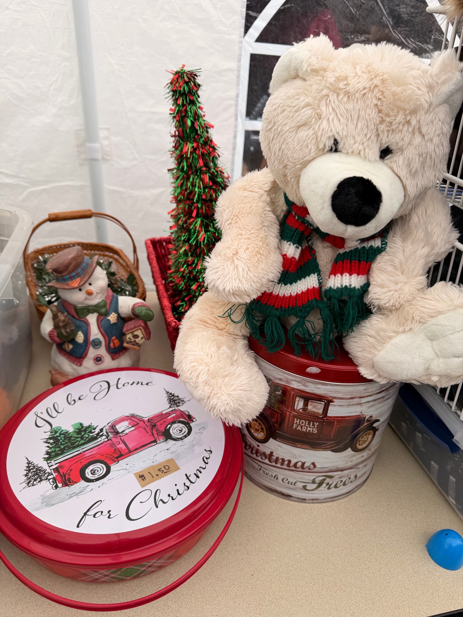 Christmas Lot Teddy, Tin and more