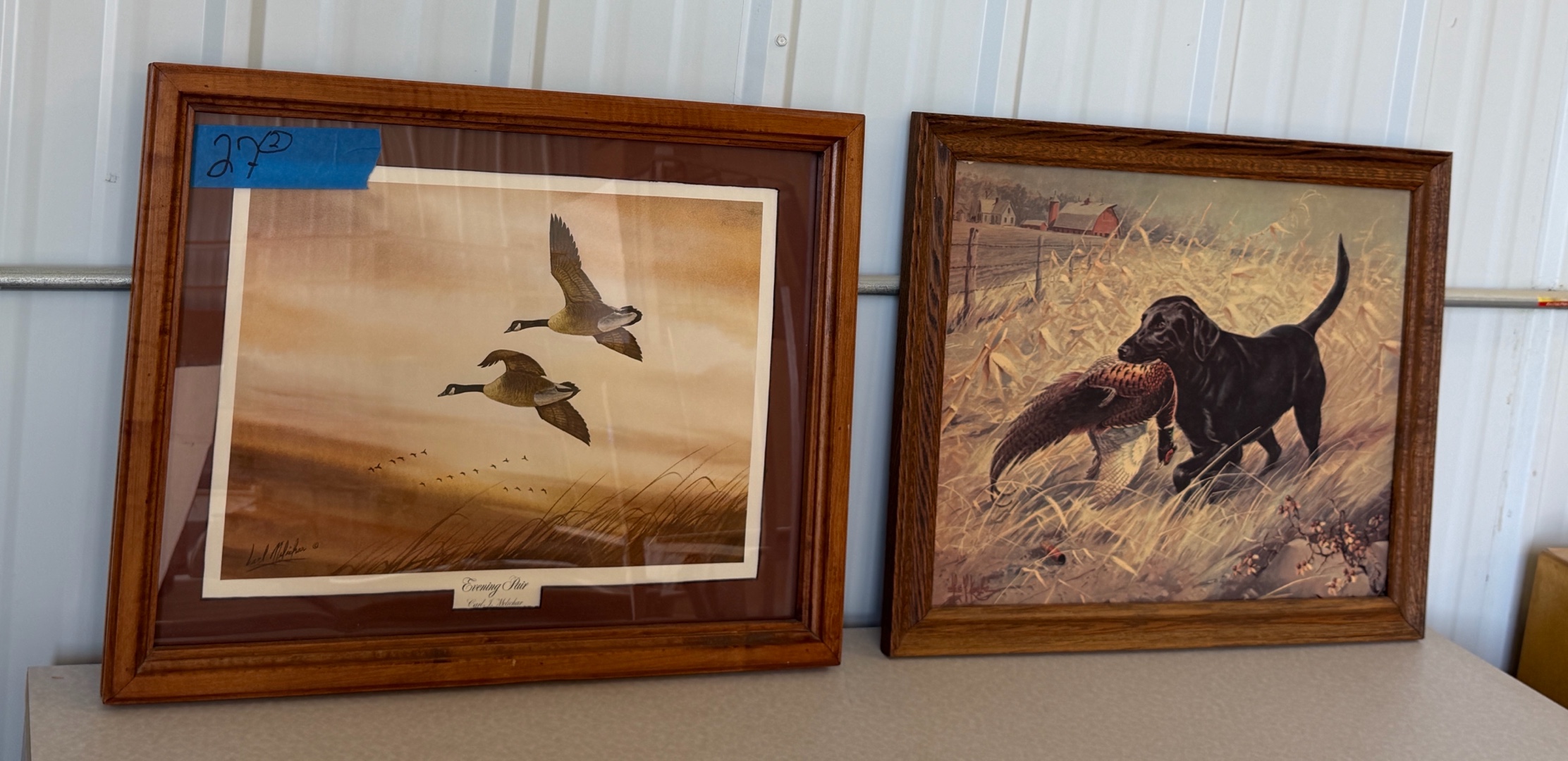 (2) Framed Artwork Les Kouba & Carl Melichar